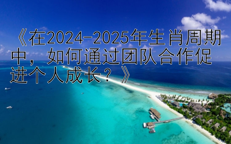 《在2024-2025年生肖周期中，如何通过团队合作促进个人成长？》