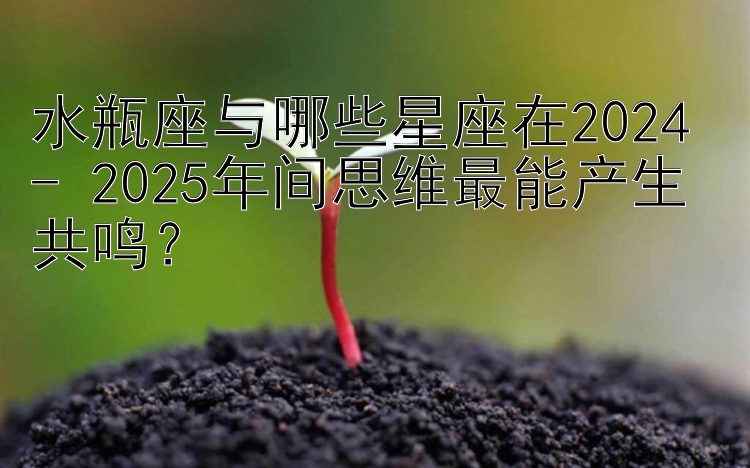 水瓶座与哪些星座在2024 - 2025年间思维最能产生共鸣？