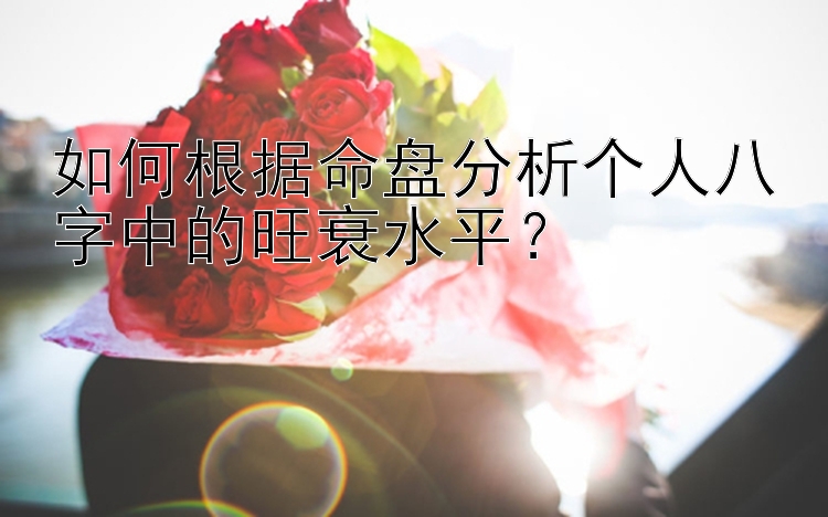 如何根据命盘分析个人八字中的旺衰水平？