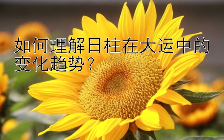 如何理解日柱在大运中的变化趋势？