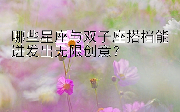 哪些星座与双子座搭档能迸发出无限创意？