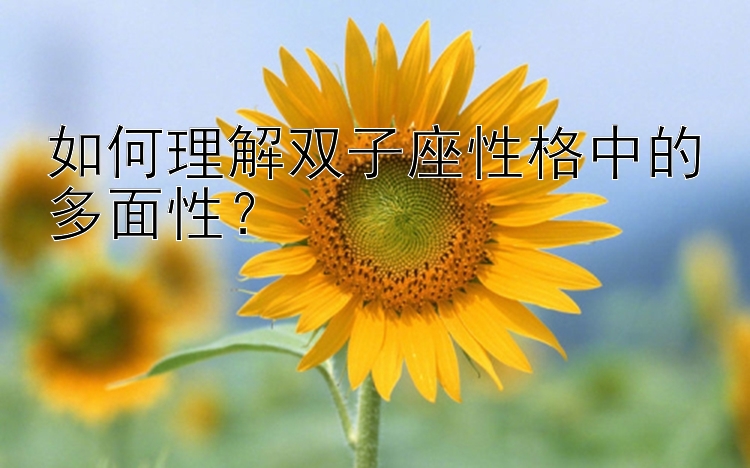 如何理解双子座性格中的多面性？