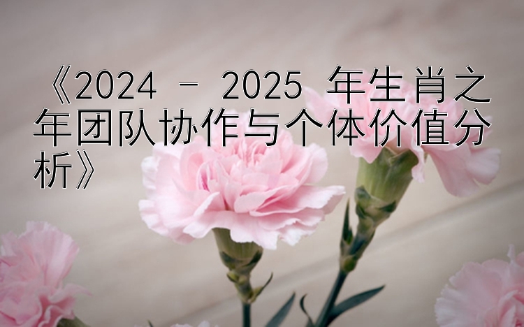 《2024 - 2025 年生肖之年团队协作与个体价值分析》