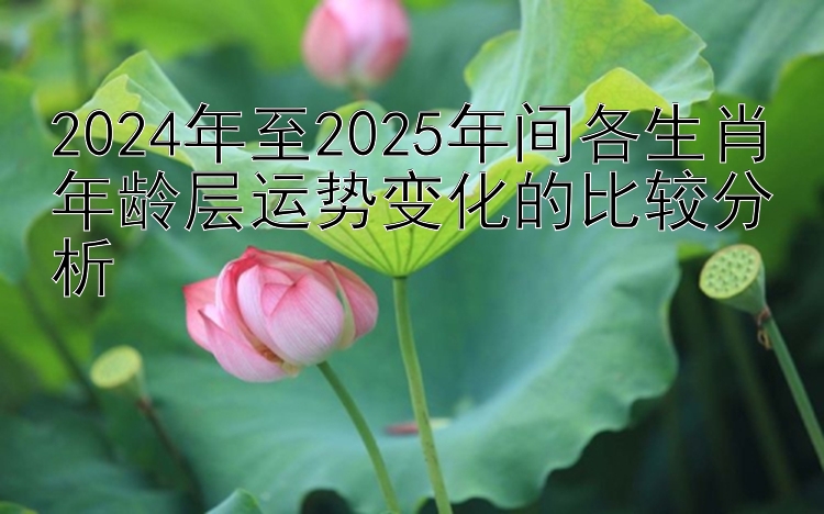 2024年至2025年间各生肖年龄层运势变化的比较分析