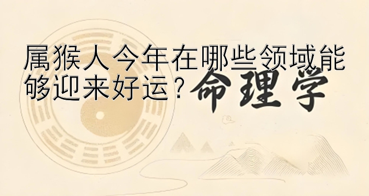 属猴人今年在哪些领域能够迎来好运？