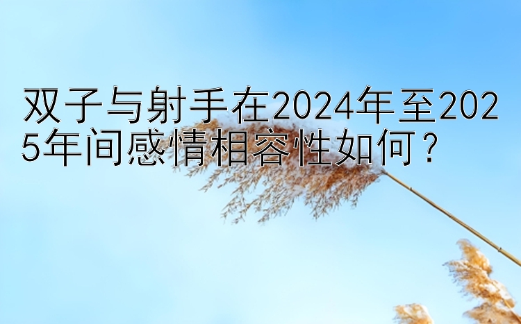 双子与射手在2024年至2025年间感情相容性如何？