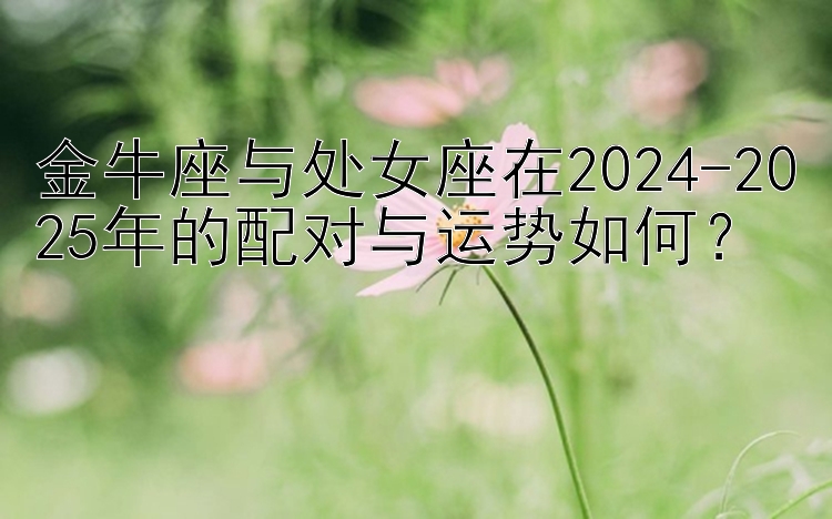 金牛座与处女座在2024-2025年的配对与运势如何？