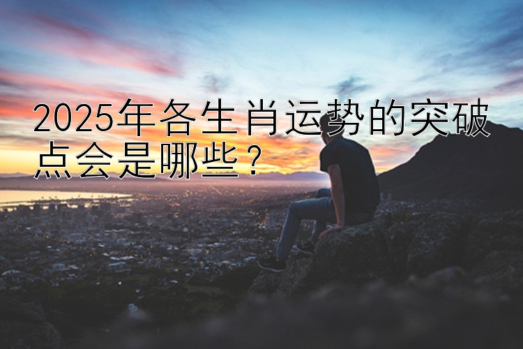 2025年各生肖运势的突破点会是哪些？