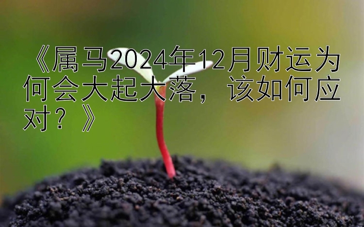 《属马2024年12月财运为何会大起大落，该如何应对？》