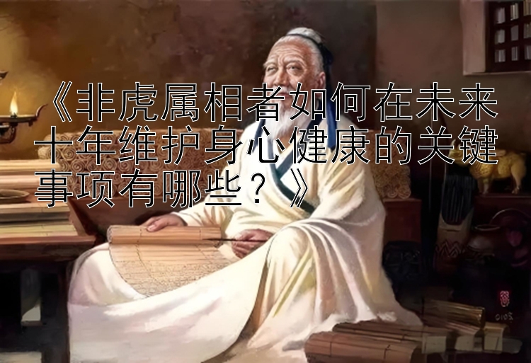 《非虎属相者如何在未来十年维护身心健康的关键事项有哪些？》