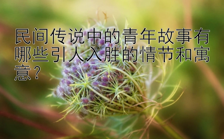 民间传说中的青年故事有哪些引人入胜的情节和寓意？