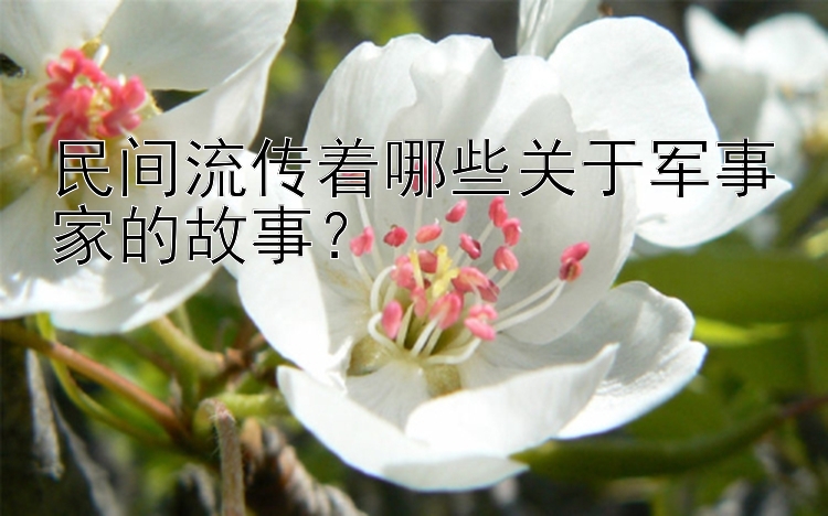 民间流传着哪些关于军事家的故事？