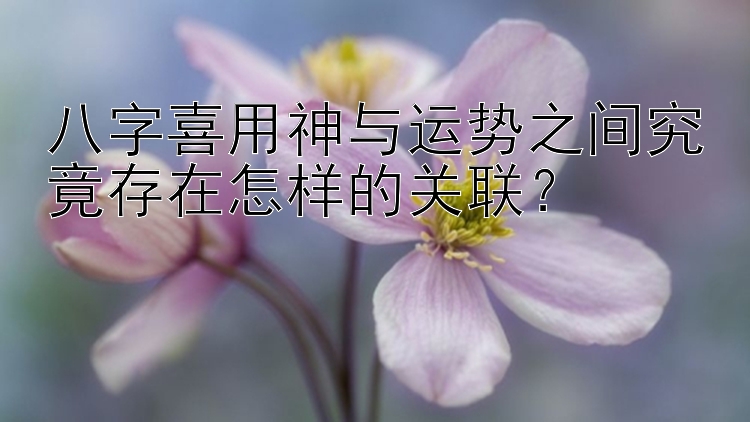 八字喜用神与运势之间究竟存在怎样的关联？