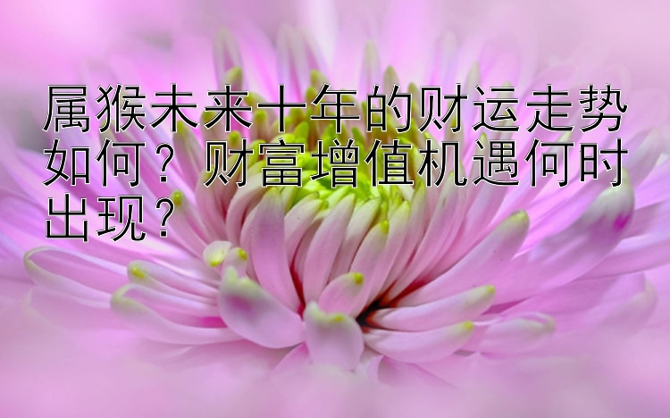 属猴未来十年的财运走势如何？财富增值机遇何时出现？