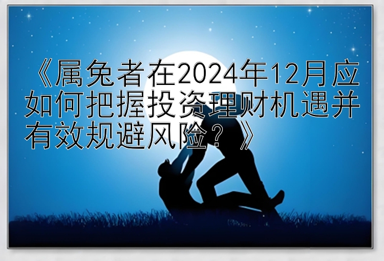 《属兔者在2024年12月应如何把握投资理财机遇并有效规避风险？》