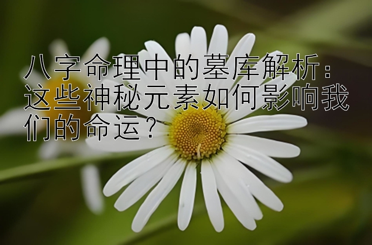 八字命理中的墓库解析：这些神秘元素如何影响我们的命运？