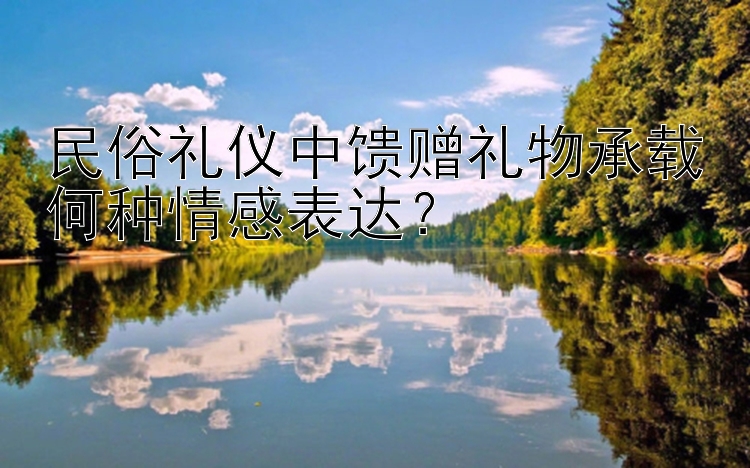 民俗礼仪中馈赠礼物承载何种情感表达？