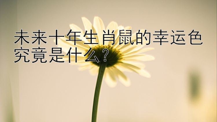 未来十年生肖鼠的幸运色究竟是什么？