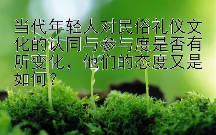 当代年轻人对民俗礼仪文化的认同与参与度是否有所变化，他们的态度又是如何？