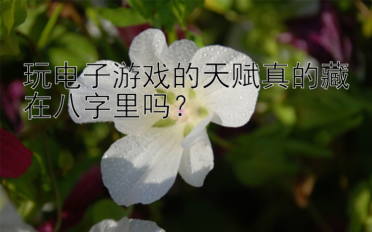 玩电子游戏的天赋真的藏在八字里吗？