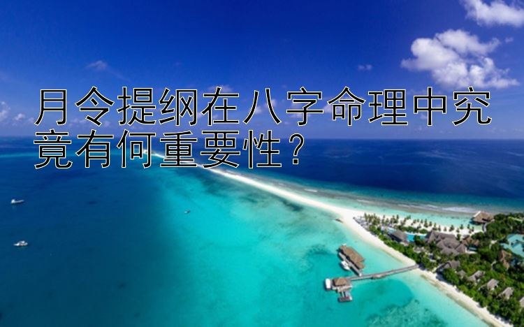 月令提纲在八字命理中究竟有何重要性？