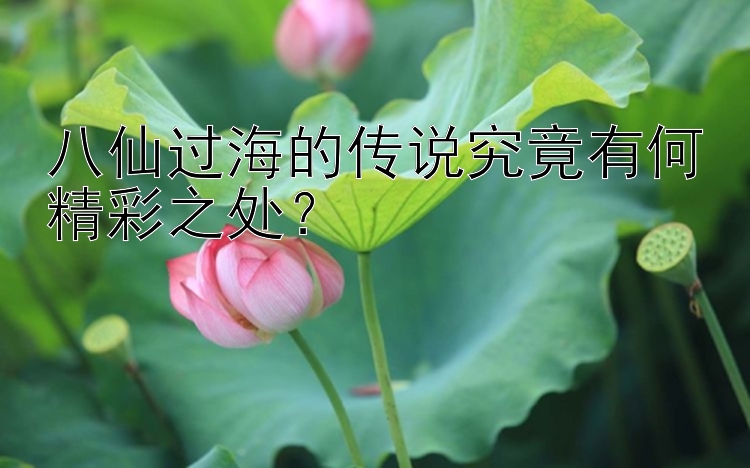 八仙过海的传说究竟有何精彩之处？